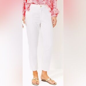 Lilly Pulitzer White Montoya Chino Pant 27 NWT